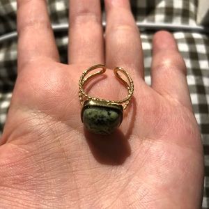Green Stone Size Changeable Ring
